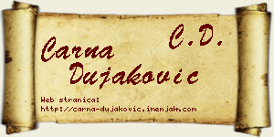 Čarna Dujaković vizit kartica
